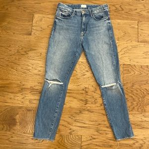 Mother Hight waisted looker ankle fray